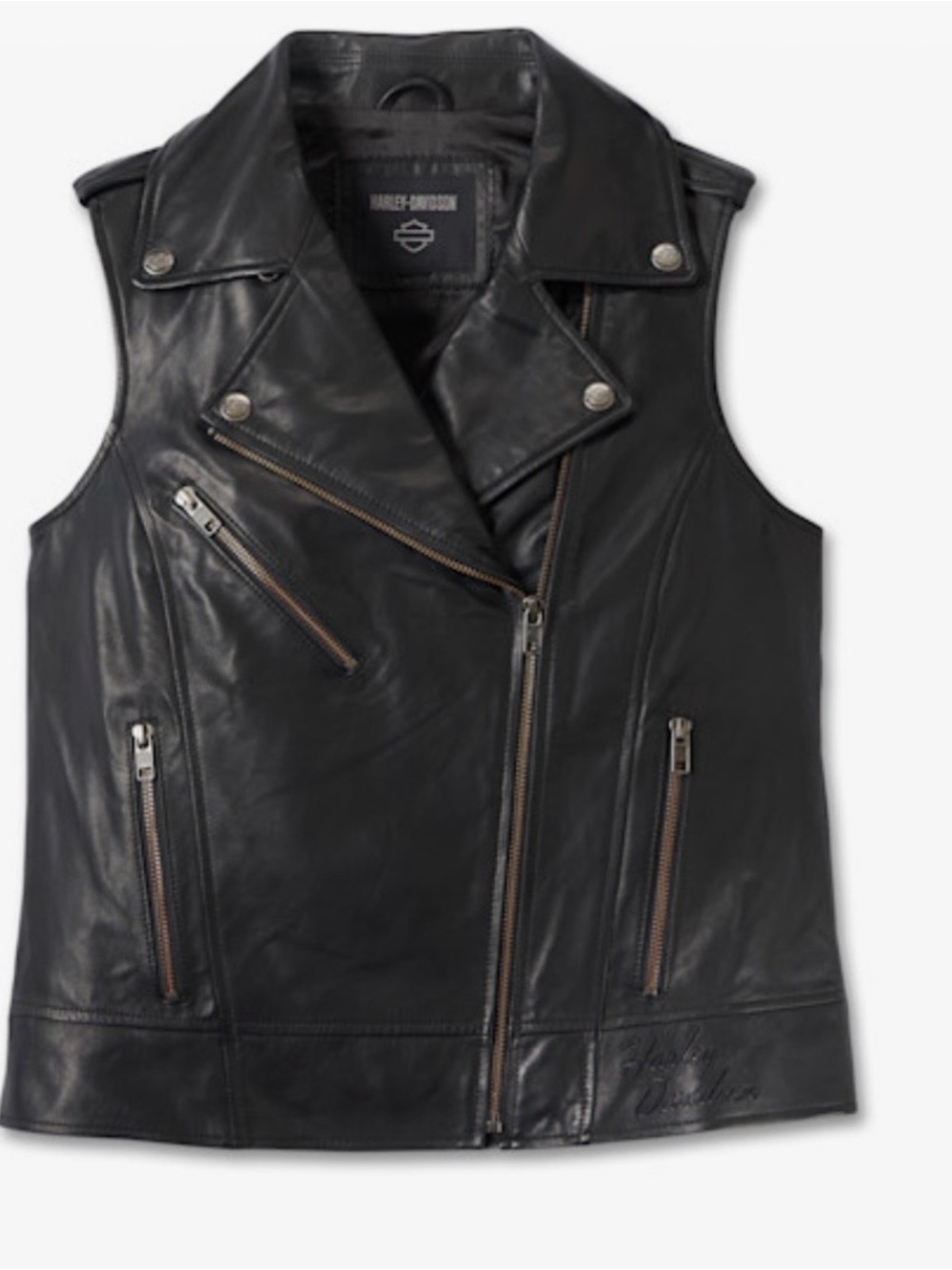 Harley‑Davidson ECLIPSE Black Leather Vest
